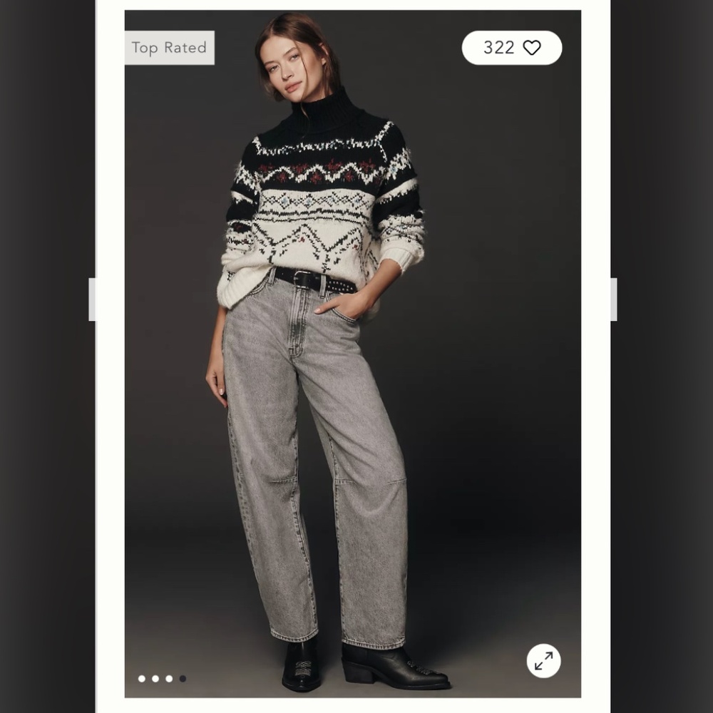 Pilcro Cotton Blend Fairisle Sweater